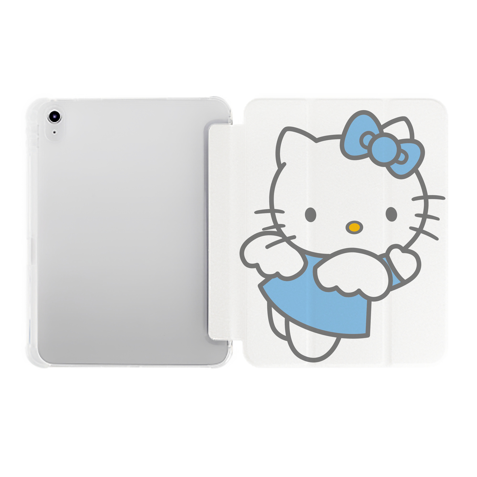 （画像用） Hello Kitty ハローキティ IPad ケース ペン収納付き 三つ折りスタンド PUレザー×シリコン 対応機種9.5/10.5/10.9インチ
